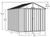 ARROW EZEE SHED STEEL STORAGE 8 X 7 FT. GALVANIZED HIGH GABLE CHARCOAL ARROW EZEE SHED STEEL STORAGE 8 X 7 FT. GALVANIZED HIGH GABLE CHARCOAL