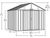 ARROW EZEE SHED STEEL STORAGE 10 X 8 FT. GALVANIZED EXTRA HIGH GABLE CREAM WITH CHARCOAL TRIM ARROW EZEE SHED STEEL STORAGE 10 X 8 FT. GALVANIZED EXTRA HIGH GABLE CREAM WITH CHARCOAL TRIM