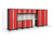 NEWAGE BOLD 3.0 RED 12 PIECE SET WITH STAINLESS STEEL WORKTOP, LED LIGHTS & BACKSPLASH NEWAGE BOLD 3.0 RED 12 PIECE SET WITH STAINLESS STEEL WORKTOP, LED LIGHTS & BACKSPLASH