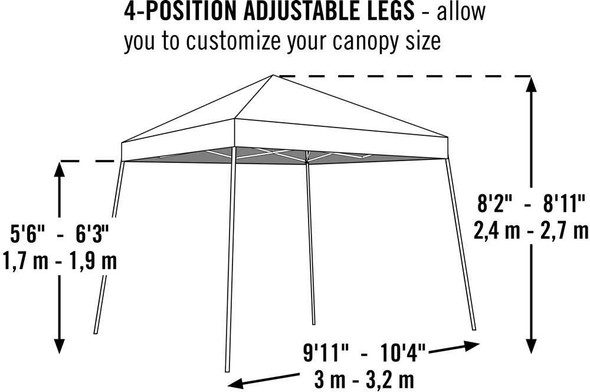 SHELTERLOGIC POP-UP CANOPY HD - SLANT LEG 10 X 10 FT. TERRACOTTA