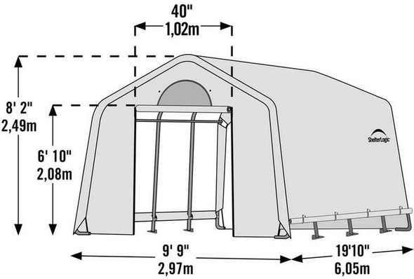 SHELTERLOGIC GROWIT GREENHOUSE-IN-A-BOX PEAK 10 X 20 FT. GREENHOUSE