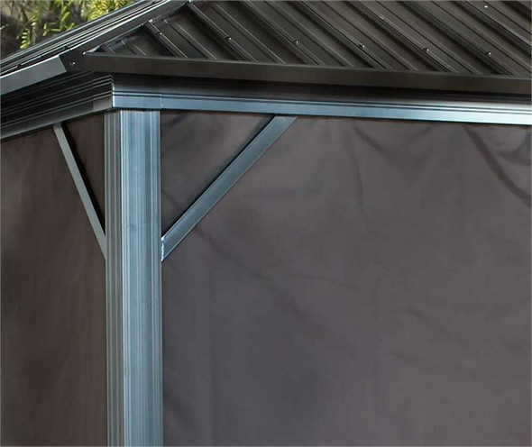 SOJAG CURTAINS FOR GENOVA 10 X 12 FT BROWN - GAZEBO NOT INCLUDED