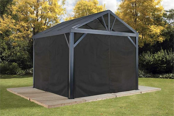 SOJAG CURTAINS FOR SOUTH BEACH 12 X 12 FT BLACK - GAZEBO NOT INCLUDED