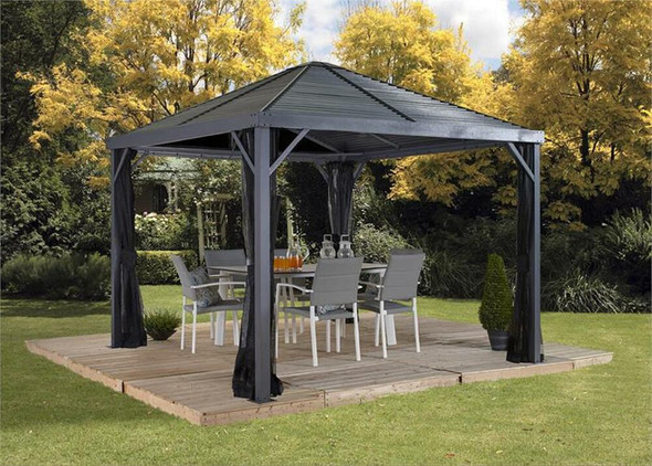 SOJAG SANIBEL 8X8 HARDTOP GAZEBO WITH MOSQUITO NETTING