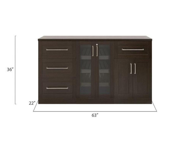 NEWAGE HOME BAR ESPRESSO 4 PIECE CABINET SET - 21"