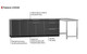 NEWAGE ALUMINUM SLATE 184"W X 24"D OUTDOOR KITCHEN SET W/COUNTERTOPS