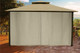 PARAGON OUTDOOR KINGSBURY 11X14 GAZEBO WITH SAND TOP, MOSQUITO NETTING, PRIVACY CURTAINS