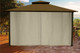 PARAGON OUTDOOR KINGSBURY 11X14 GAZEBO WITH COCOA TOP, MOSQUITO NETTING, PRIVACY CURTAINS
