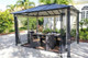 PARAGON OUTDOOR DURHAM 10X13 HARD TOP GAZEBO WITH MOSQUITO NETTING