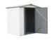 ARROW EZEE SHED STEEL STORAGE 6 X 5 FT. GALVANIZED LOW GABLE CREAM WITH CHARCOAL TRIM