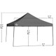 QUICK SHADE ST144 12 X 12 FT. STRAIGHT LEG CANOPY - BLUE