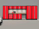 NEWAGE BOLD 3.0 RED 12 PIECE SET WITH BAMBOO WORKTOP & LED LIGHTS