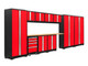 NEWAGE BOLD 3.0 RED 12 PIECE SET WITH BAMBOO WORKTOP & LED LIGHTS