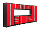 NEWAGE BOLD 3.0 RED 12 PIECE SET W/STAINLESS STEEL WORKTOP & LED LIGHTS