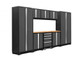 NEWAGE BOLD 3.0 GREY 9 PIECE SET WITH BAMBOO WORKTOP & LED LIGHTS