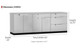NEWAGE STAINLESS STEEL 96"W X 24"D OUTDOOR KITCHEN SET W/COUNTERTOP