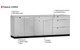 NEWAGE STAINLESS STEEL 96"W X 24"D OUTDOOR KITCHEN SET W/COUNTERTOP