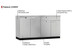NEWAGE STAINLESS STEEL 64"W X 24"D OUTDOOR KITCHEN SET W/COUNTERTOP