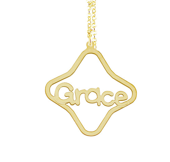 Name Necklace Grace Pendant Style 