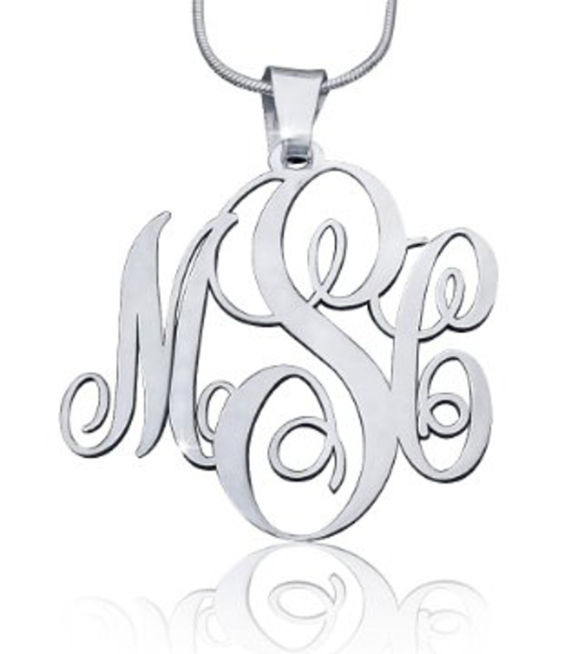 script monogram necklace featured at