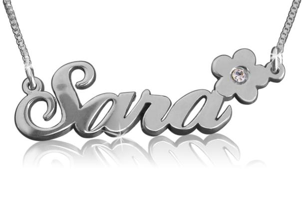 Name Necklaces, Sara Name Necklace with 