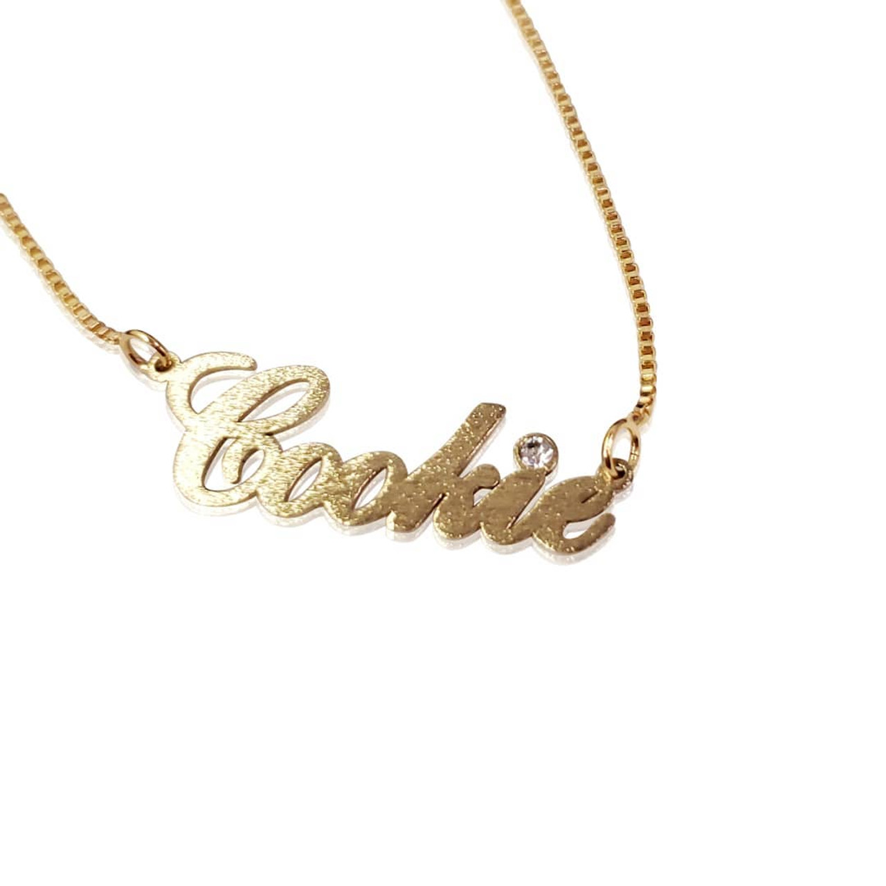Personalized Sparkling Gold Plated Name Necklace Bestnamenecklace