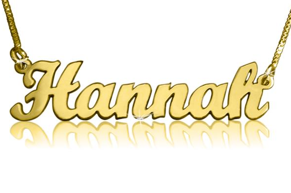 Name Necklace in Perfect Pen Style 14k Gold