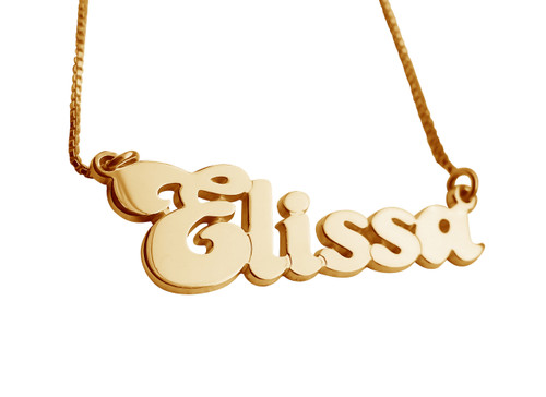 Gold Name Necklaces, Carrie Necklaces 