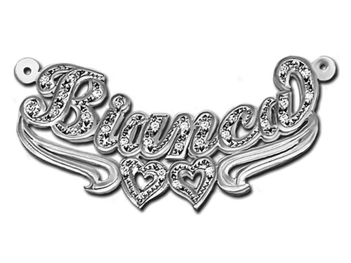 Bianca Style Name Necklace with Diamonds