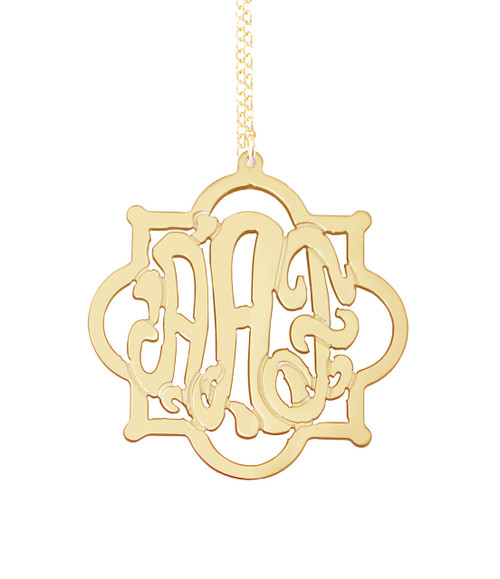 Souther Flower Monogram Necklace