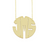 Solid 14k Gold Monica Monogram Necklace