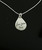 Deep Engraved Signature Handwritten Engraved Tear Drop Necklace