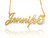 Carrie Style Name Necklace with Diamonds in gold