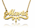 Cross Name Necklace Gold