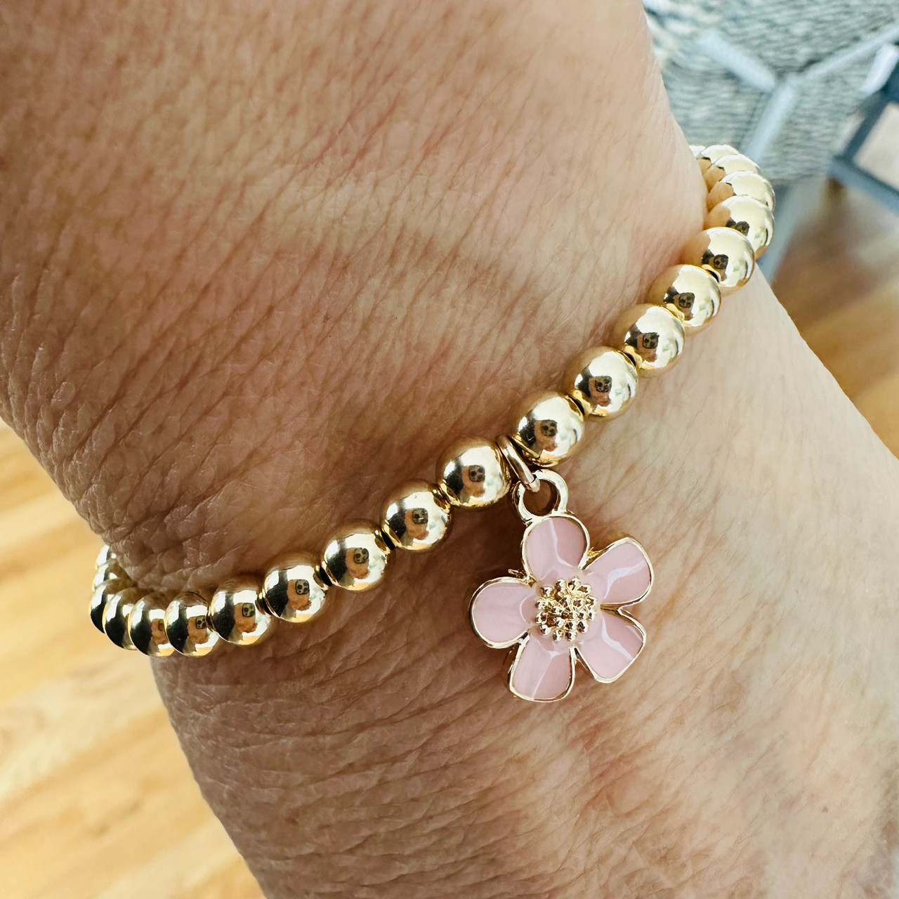 Pink Flower ~ Gold - iDazz Custom Designs