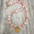 Pink Conch Heart - Gold