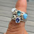 Rhinestone Stack Ring Size 6.5