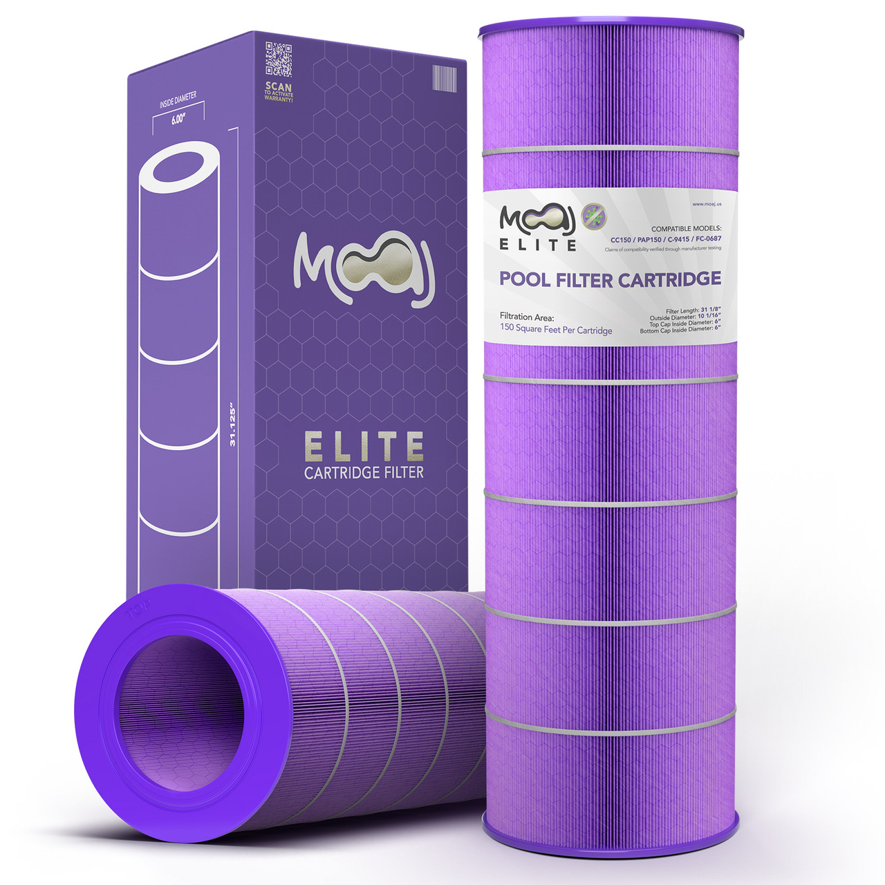 【サイズ:1.5M&0.2M_色:Blue+Blue】Custom Colorf Pentair CC150 Pool Filter Cartridge Replacement