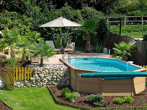 Landscaping Example for Above Ground Pools