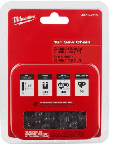 Milwaukee 16 in. Chainsaw Chain