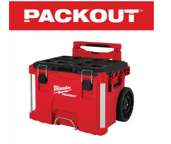 Milwaukee PACKOUT 22 in. Rolling Modular Tool Box Low Profile Handle