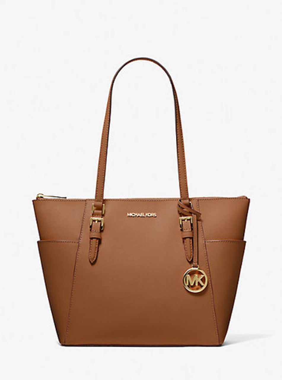 MICHAEL KORS Charlotte Large Saffiano Leather Top-zip Tote Bag