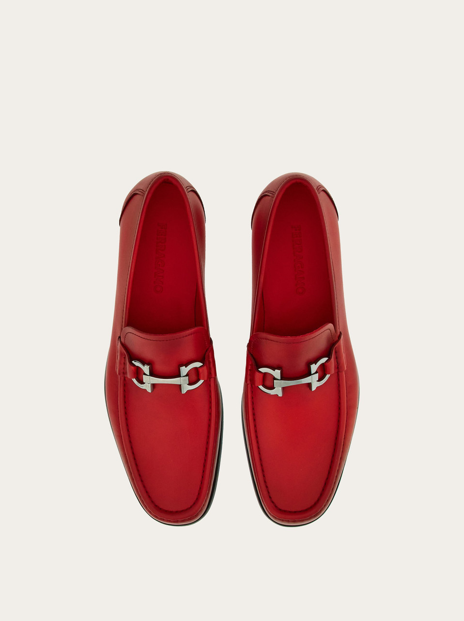 Sold at Auction: Salvatore Ferragamo Red Botte Moccasin size 9