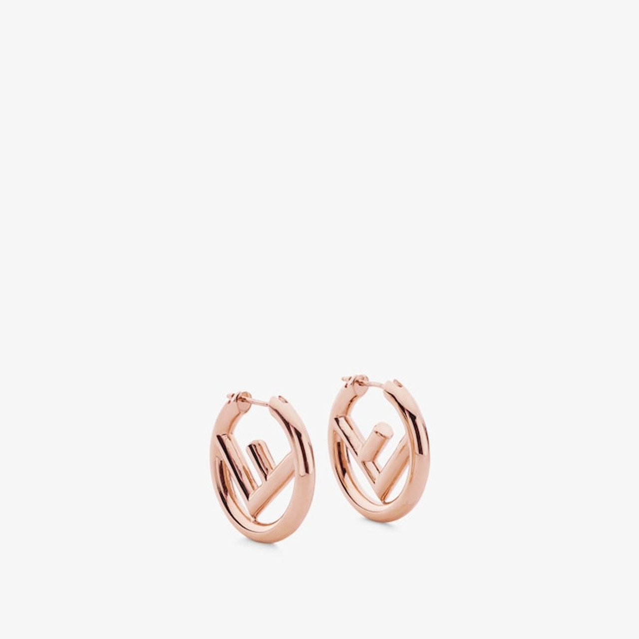 Fendi Logo Embellished Earrings In Gold | ModeSens