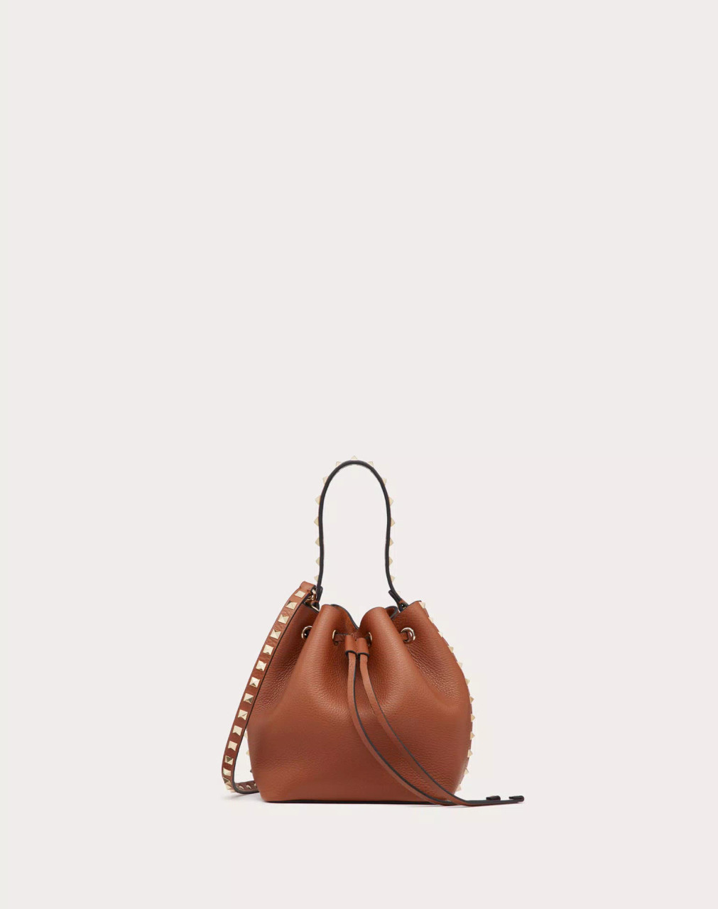 VALENTINO Rockstud Bucket Bag In Grained Calfskin