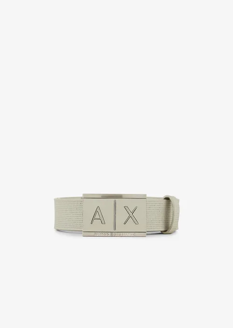 ARMANI EXCHANGE Logo buckle leather belt