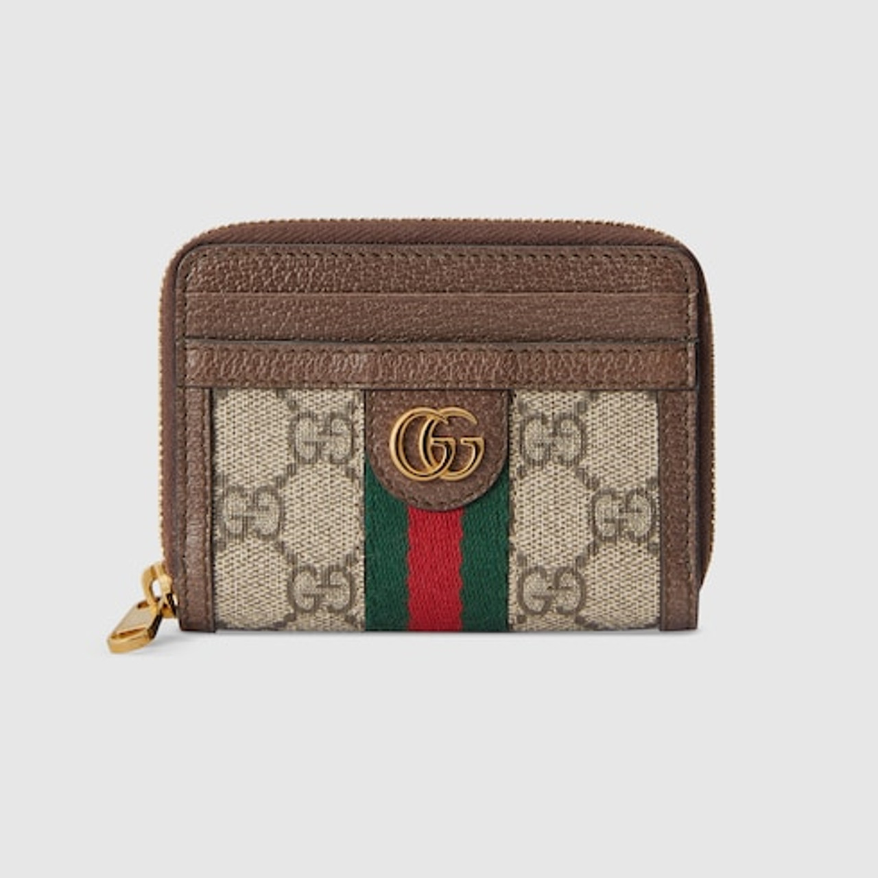 Mini wallet with Gucci script in light pink leather | GUCCI® GR