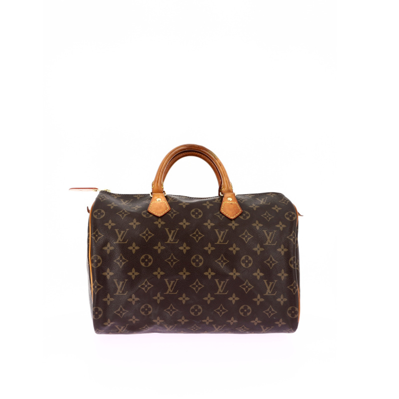 LOUIS VUITTON Speedy 35 handbag Monogram coated canvas Brown PRE