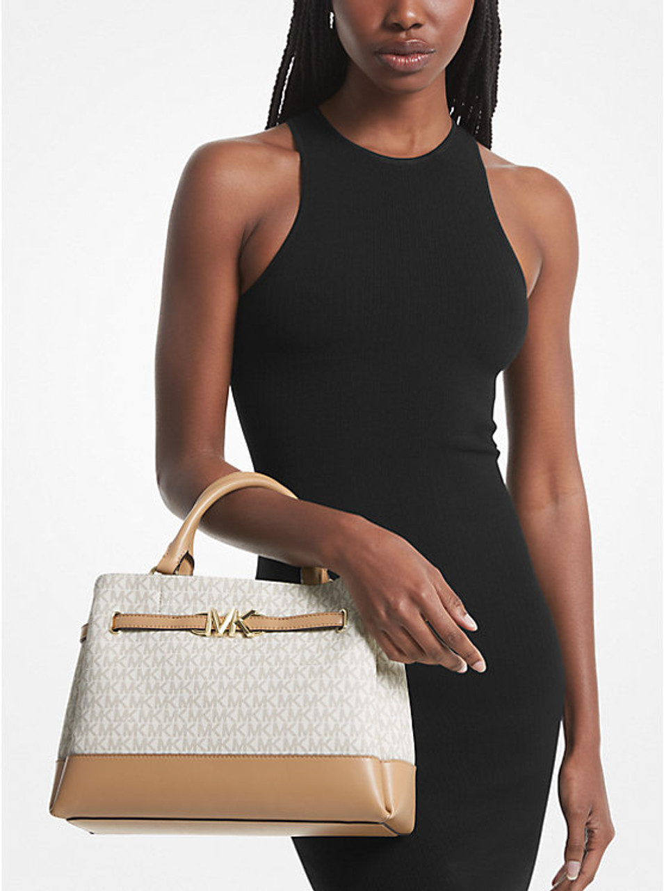 Buy Michael Kors Women Cream Signature MK Dome Crossbody Bag Online -  914008 | The Collective