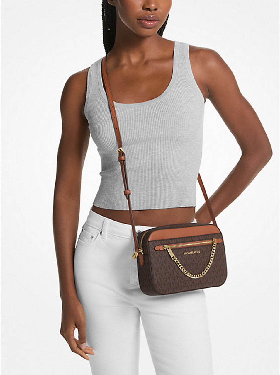 MICHAEL KORS Jet Set Chain Large Logo Crossbody Bag